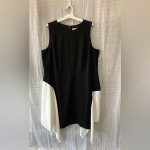 NWT Sabrina Collective Color Block Black White Dress Size 22W